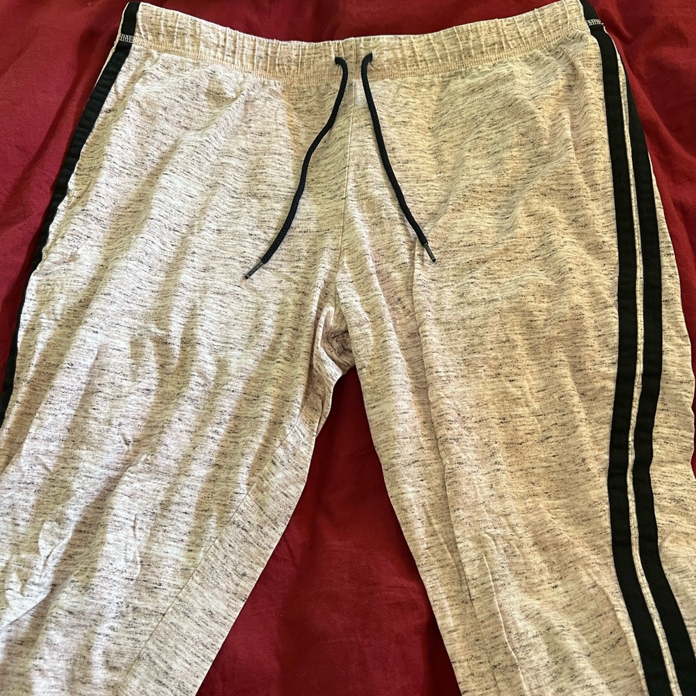 pink and black pajama pants